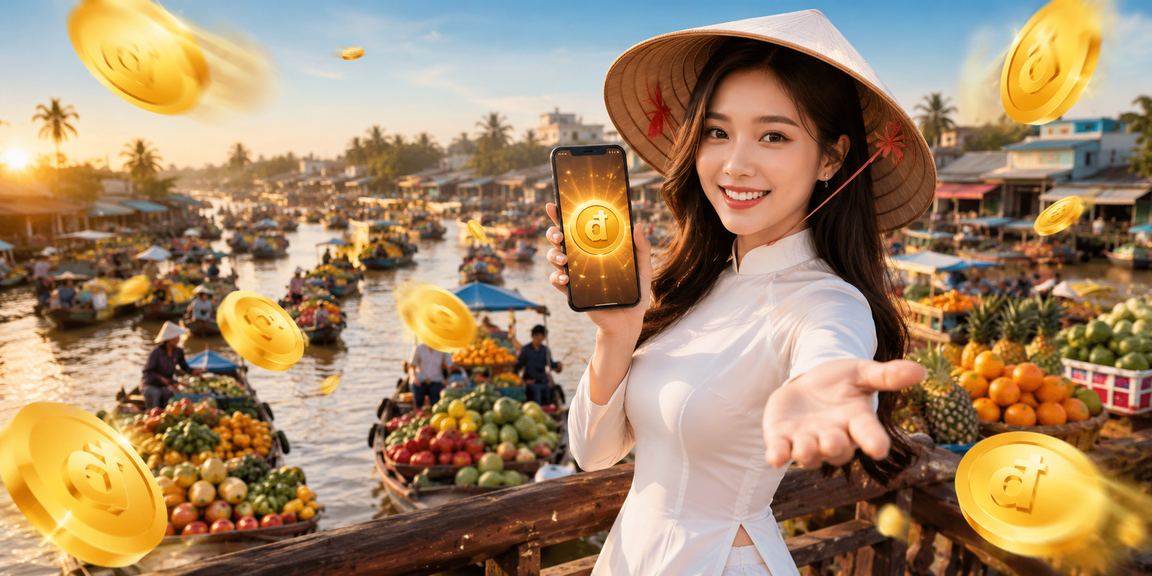 Giao diện ứng dụng casino di động tại vùng Mekong